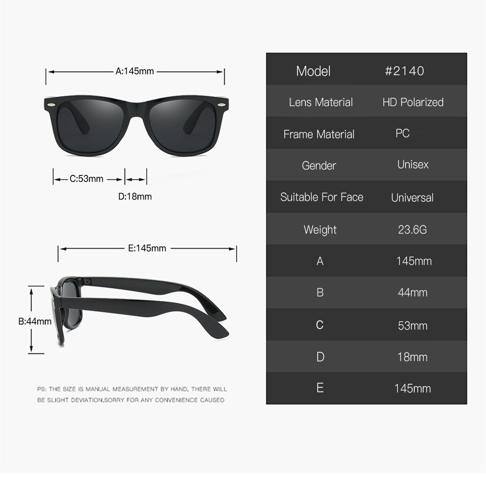 Polarized Sunglasses Driving Sun glasses Shades 80's Retro Style Design